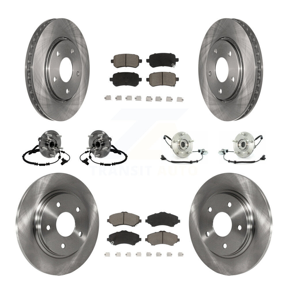Hub Bearing Disc Brake Rotor And Pad Front Rear Kit (10Pc) For Volkswagen Routan