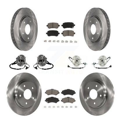 Hub Bearing Disc Brake Rotor And Pad Front Rear Kit (10Pc) For Volkswagen Routan
