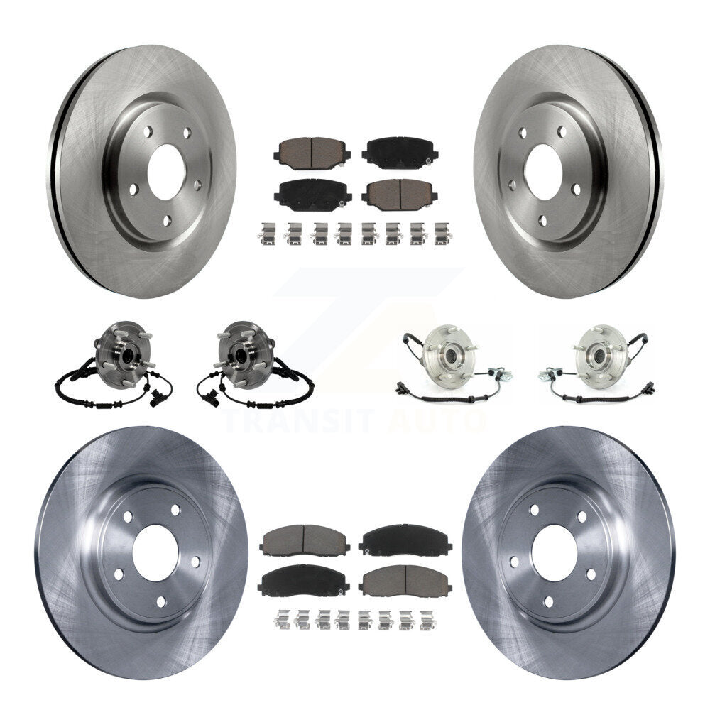 Hub Bearing Disc Brake Rotor And Pad Front Rear Kit (10Pc) For Volkswagen Routan
