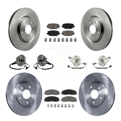 Hub Bearing Disc Brake Rotor And Pad Front Rear Kit (10Pc) For Volkswagen Routan