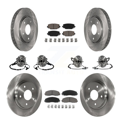 Hub Bearing Disc Brake Rotor & Pad Front Rear Kit (10Pc) For Dodge Grand Caravan
