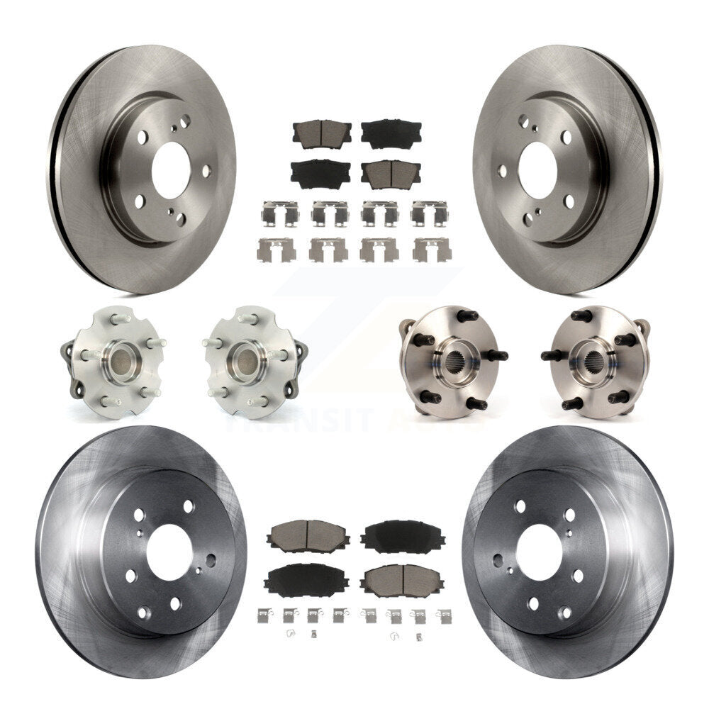 Hub Bearing Brake Rotor & Pad Front Rear Kit (10Pc) For Toyota RAV4 Lexus HS250h