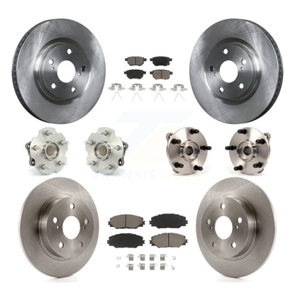 Hub Bearing Disc Brake Rotor And Ceramic Pads Front Rear Kit (10Pc) For Scion tC