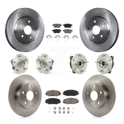 Hub Bearing Disc Brake Rotor And Ceramic Pads Front Rear Kit (10Pc) For Scion tC