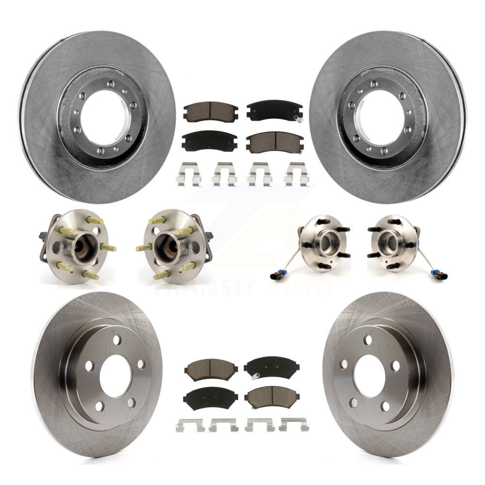 Hub Bearing Disc Brake Rotor Pad Front Rear Kit (10Pc) For Buick LeSabre Pontiac
