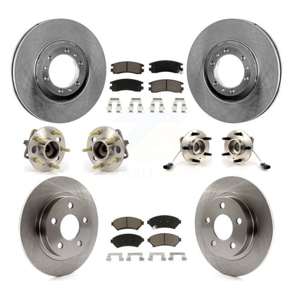 Hub Bearing Disc Brake Rotor Pad Front Rear Kit (10Pc) For Buick LeSabre Pontiac