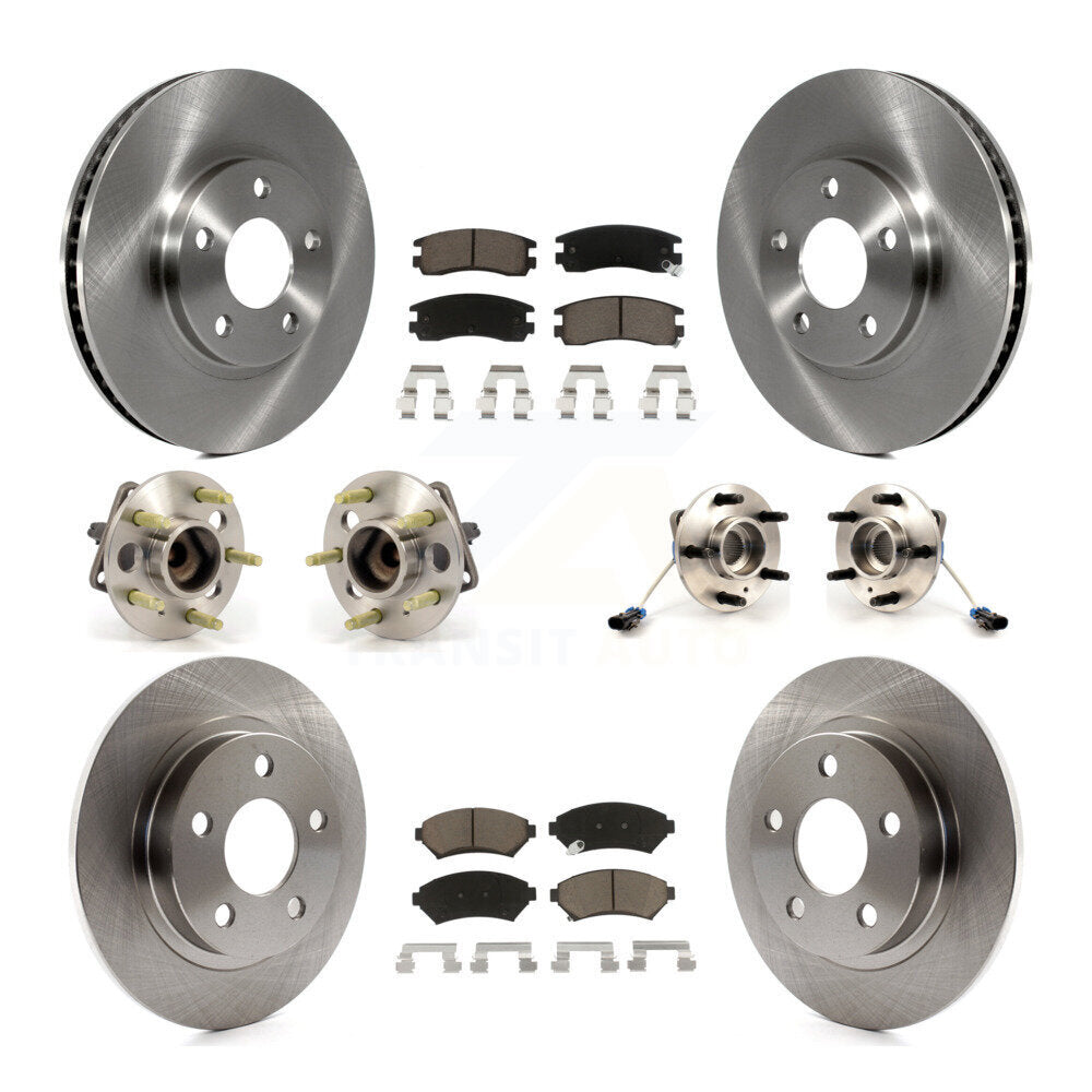 Hub Bearing Brake Rotor Pad Front Rear Kit (10Pc) For Buick LeSabre Pontiac Park