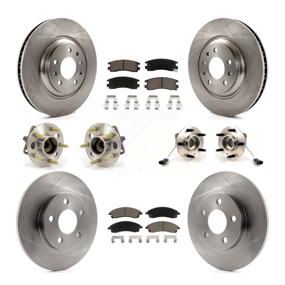 Hub Bearing Brake Rotor Pads Front Rear Kit (10Pc) For 04 Pontiac Bonneville GXP