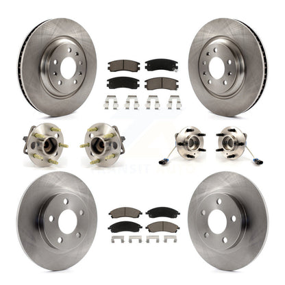 Hub Bearing Brake Rotor Pads Front Rear Kit (10Pc) For 04 Pontiac Bonneville GXP