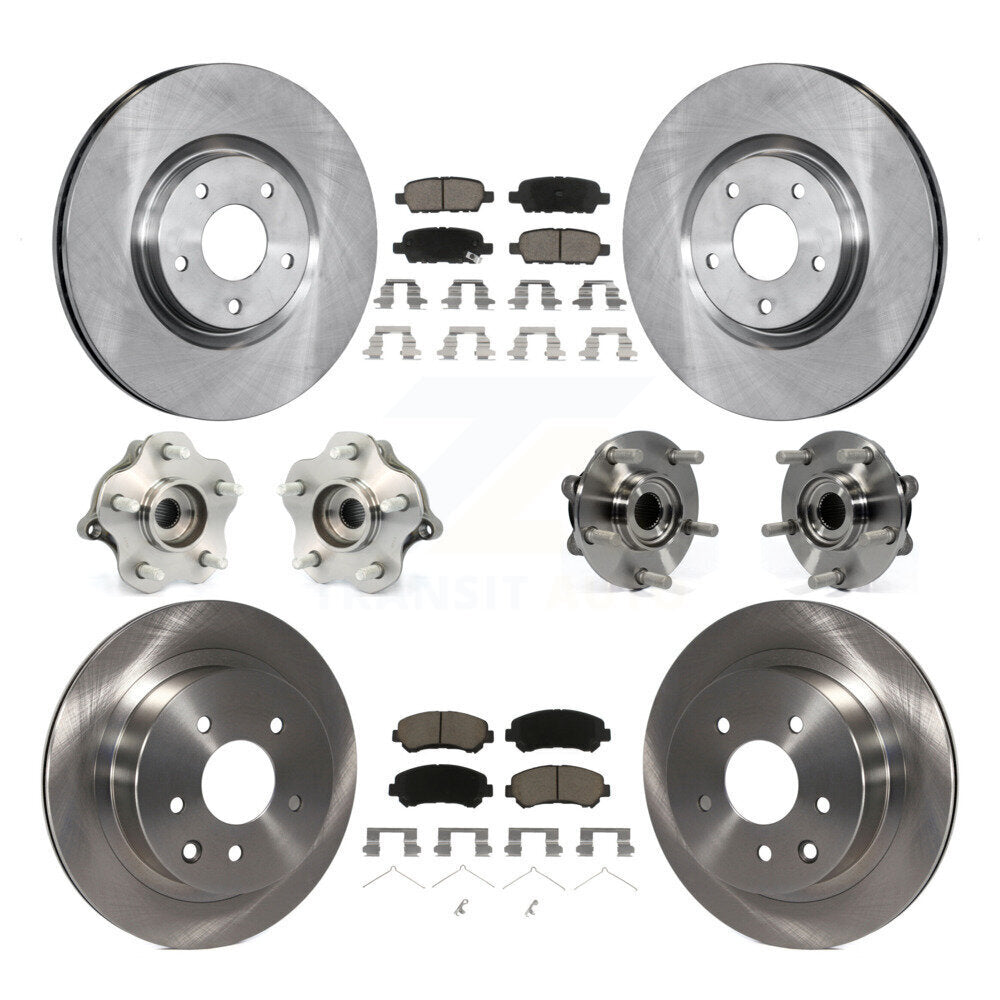Hub Bearing Brake Rotor Pads Front Rear Kit (10Pc) For 2014 Nissan Juke To 04 14