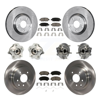 Hub Bearing Brake Rotor Pads Front Rear Kit (10Pc) For 2014 Nissan Juke To 04 14