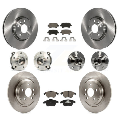 Hub Bearing Brake Rotor & Pads Front Rear Kit (10Pc) For 2013-2014 Volvo S60 AWD