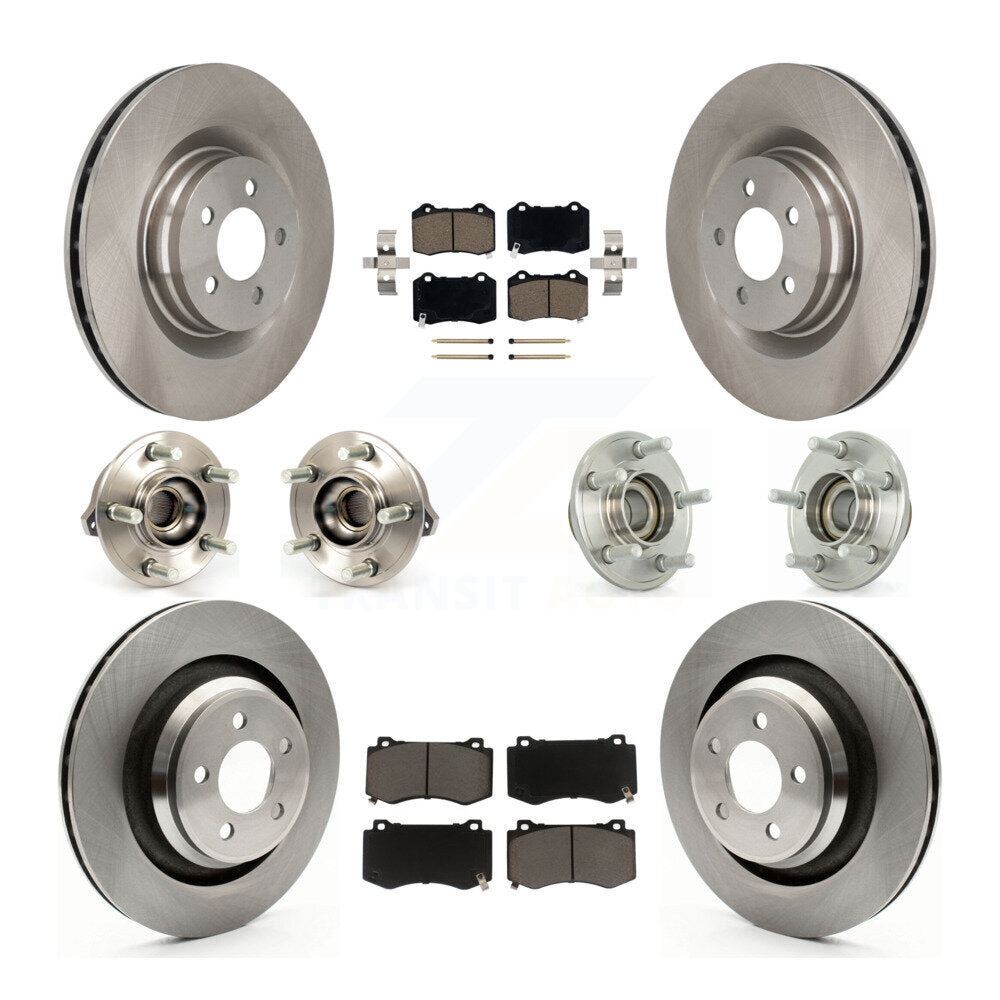 Hub Bearing Brake Rotor Pad Front Rear Kit (10Pc) For Dodge Chrysler 300 Charger