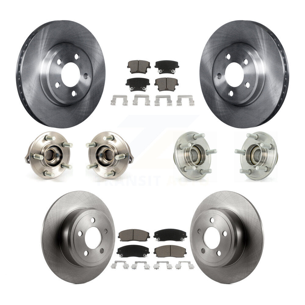 Hub Bearing Brake Rotor Pad Front Rear Kit (10Pc) For Dodge Chrysler 300 Charger