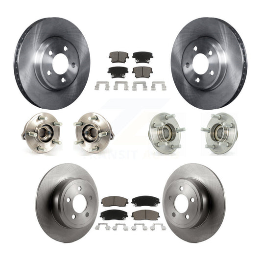 Hub Bearing Brake Rotor Pad Front Rear Kit (10Pc) For Dodge Chrysler 300 Charger