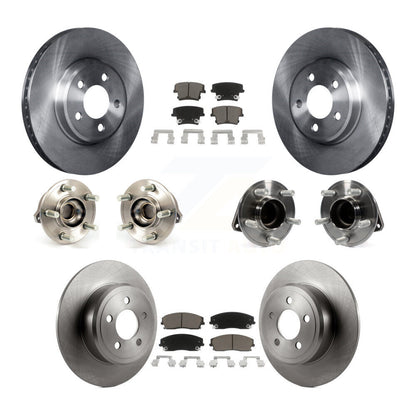 Hub Bearing Brake Rotor Pad Front Rear Kit (10Pc) For Chrysler 300 Dodge Charger
