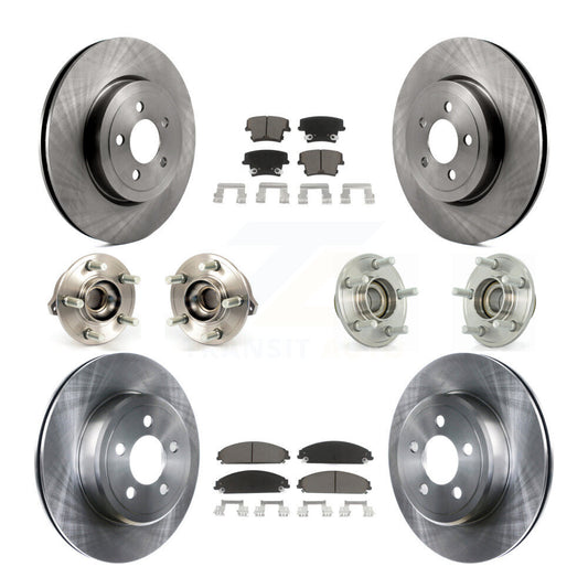 Hub Bearing Brake Rotor Pad Front Rear Kit (10Pc) For Chrysler 300 Dodge Charger