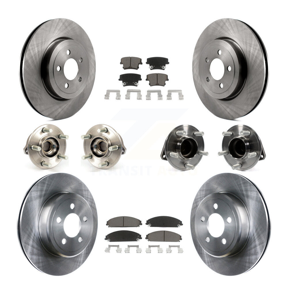 Hub Bearing Disc Brake Rotor & Pads Front Rear Kit (10Pc) For Chrysler 300 Dodge