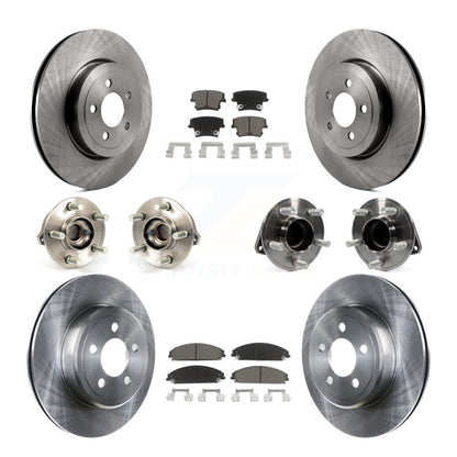 Hub Bearing Disc Brake Rotor & Pads Front Rear Kit (10Pc) For Chrysler 300 Dodge
