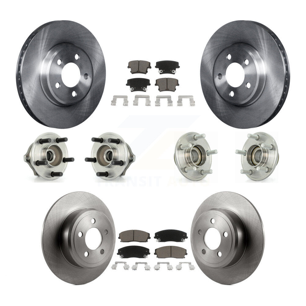 Hub Bearing Brake Rotor Pad Front Rear Kit (10Pc) For Chrysler 300 Dodge Charger