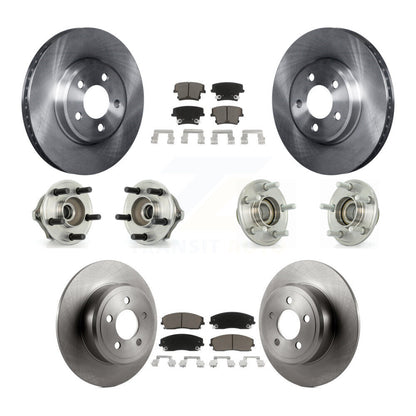 Hub Bearing Brake Rotor Pad Front Rear Kit (10Pc) For Chrysler 300 Dodge Charger