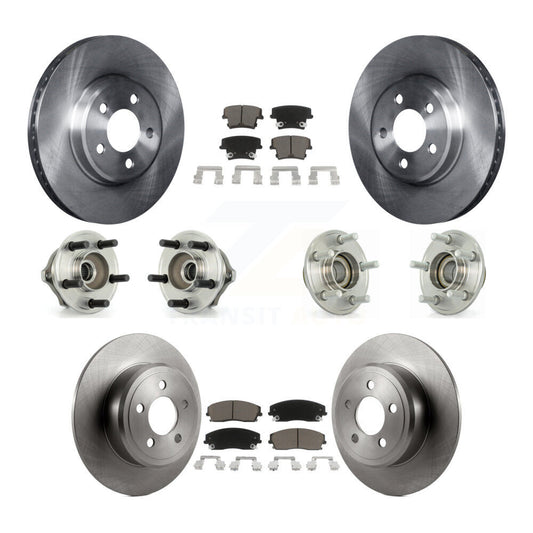Hub Bearing Brake Rotor Pad Front Rear Kit (10Pc) For Chrysler 300 Dodge Charger