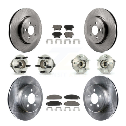 Hub Bearing Brake Rotor Pad Front Rear Kit (10Pc) For Chrysler 300 Dodge Charger