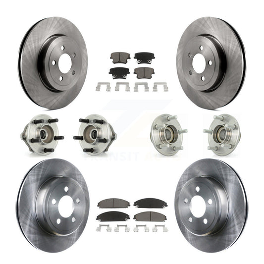 Hub Bearing Brake Rotor Pad Front Rear Kit (10Pc) For Chrysler 300 Dodge Charger