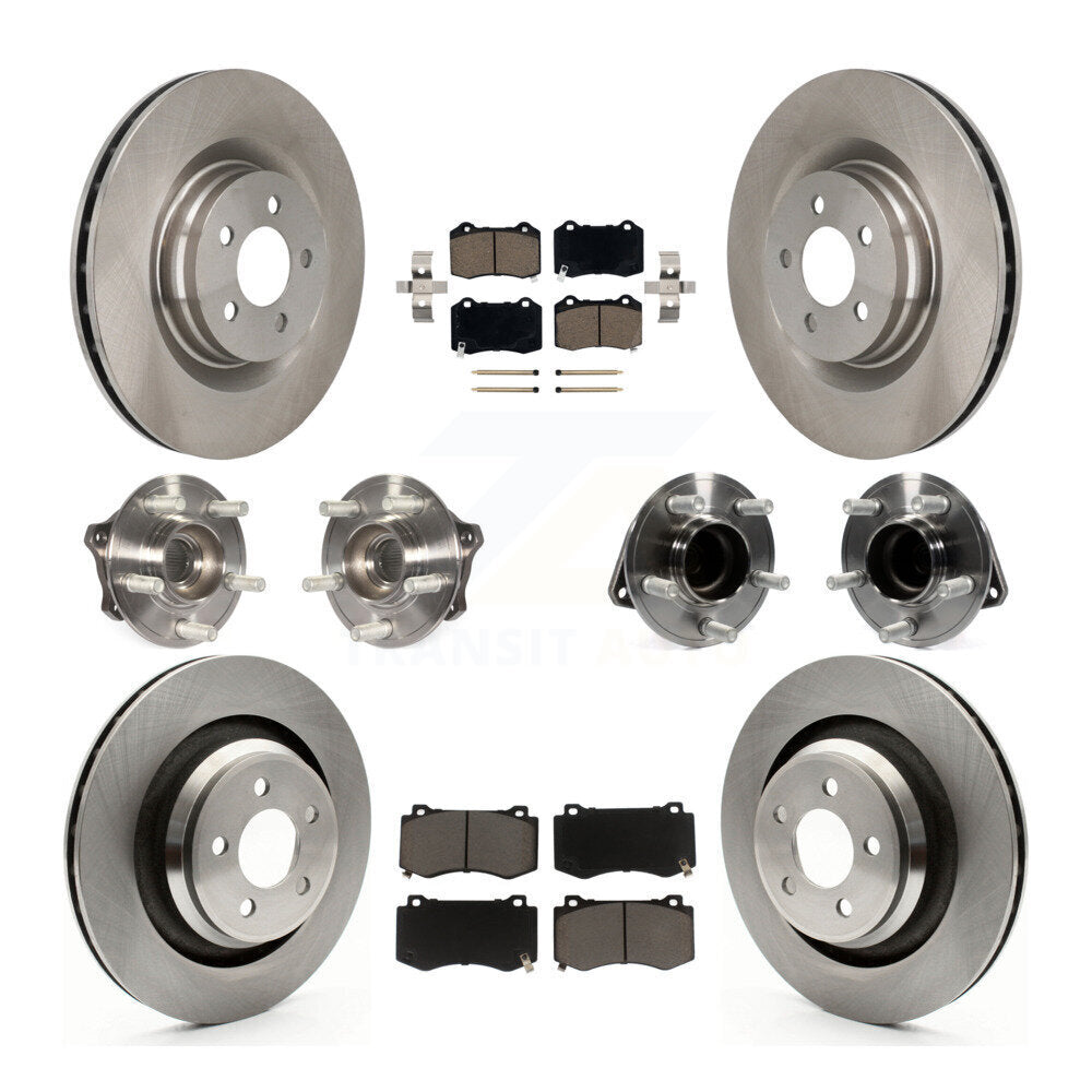 Hub Bearing Brake Rotor & Pad Front Rear Kit (10Pc) For Dodge Charger Challenger