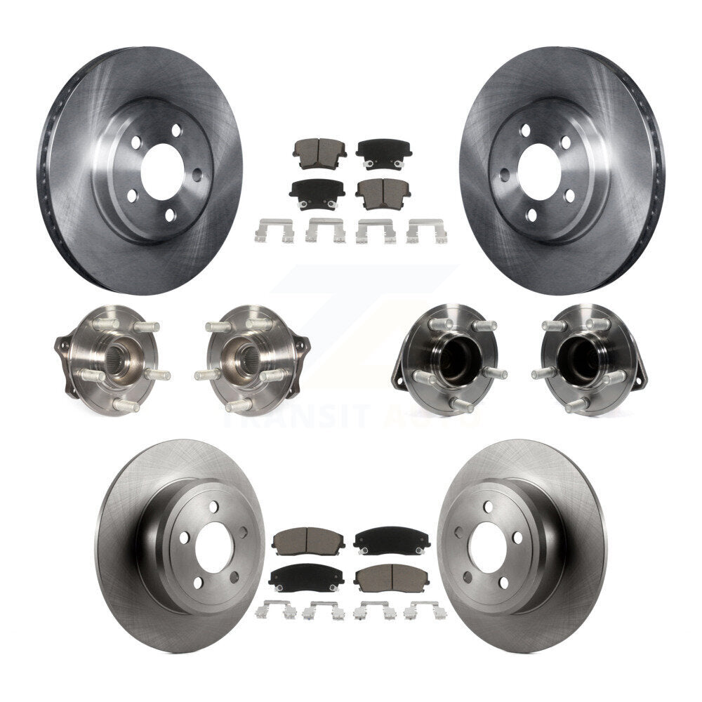 Hub Bearing Brake Rotor Pad Front Rear Kit (10Pc) For Dodge Charger Chrysler 300
