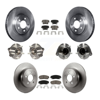 Hub Bearing Brake Rotor Pad Front Rear Kit (10Pc) For Dodge Charger Chrysler 300