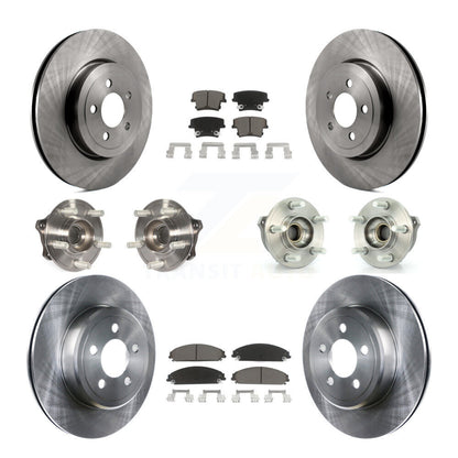 Hub Bearing Brake Rotor & Pad Front Rear Kit (10Pc) For Dodge Charger Challenger