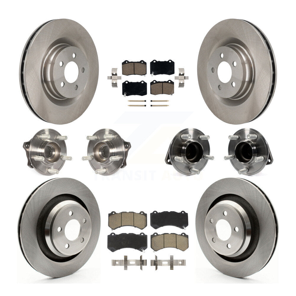 Hub Bearing Brake Rotor & Pad Front Rear Kit (10Pc) For Dodge Challenger Charger