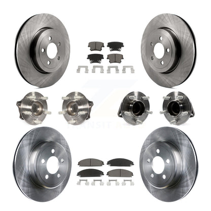 Hub Bearing Brake Rotor & Pad Front Rear Kit (10Pc) For Dodge Charger Challenger