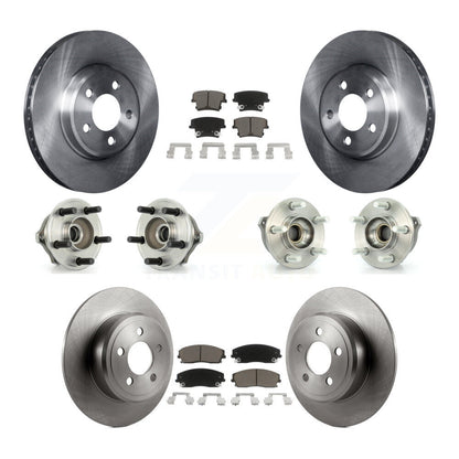 Hub Bearing Disc Brake Rotor Pads Front Rear Kit (10Pc) For Dodge Charger Magnum