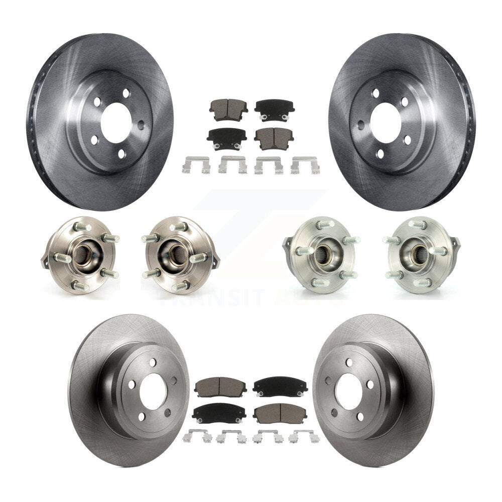Hub Bearing Brake Rotor Pad Front Rear Kit (10Pc) For Dodge Charger Chrysler 300