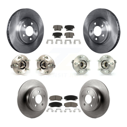 Hub Bearing Brake Rotor Pad Front Rear Kit (10Pc) For Dodge Charger Chrysler 300