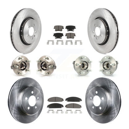 Hub Bearings Disc Brake Rotors And Pads Front Rear Kit (10Pc) For Dodge Charger