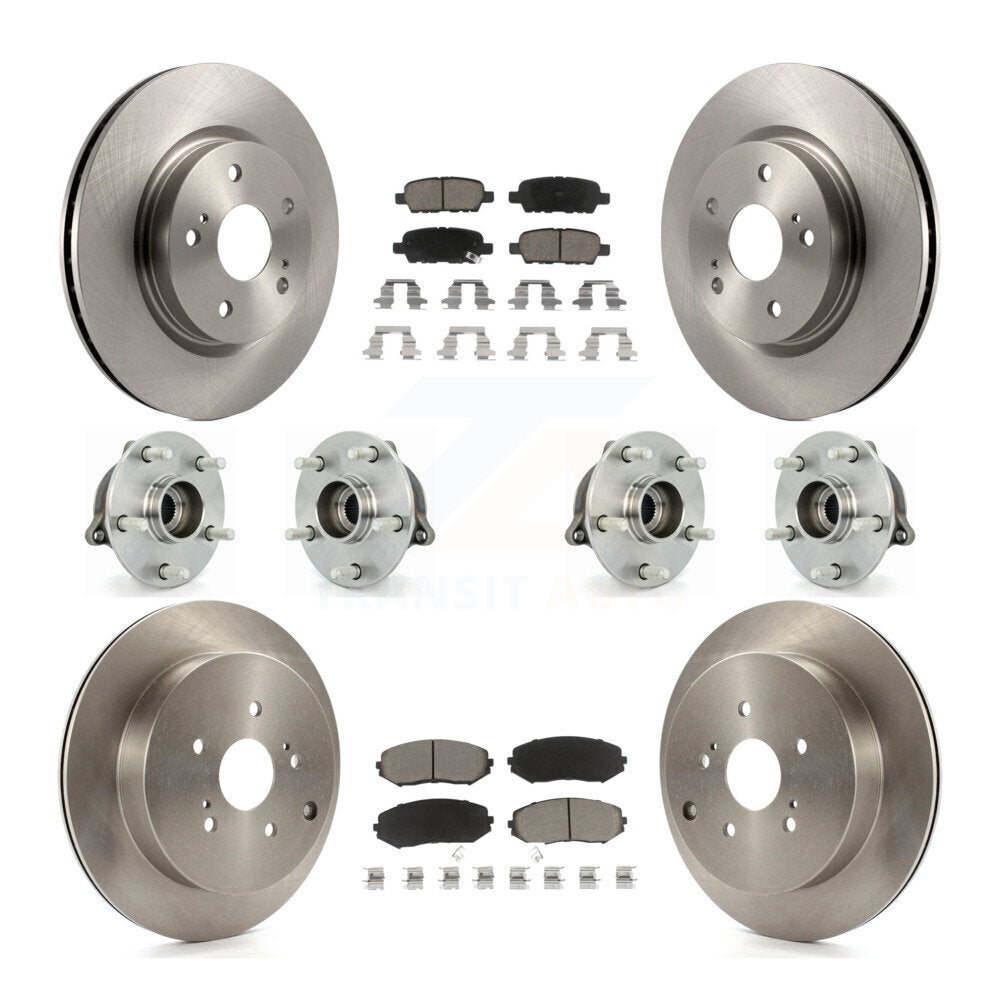 Hub Bearing Brake Rotor Pads Front Rear Kit (10Pc) For 09-13 Suzuki Grand Vitara