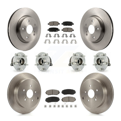 Hub Bearing Brake Rotor Pads Front Rear Kit (10Pc) For 09-13 Suzuki Grand Vitara