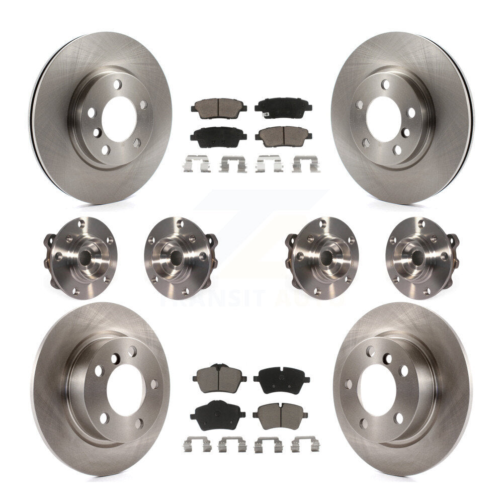 Hub Bearing Brake Rotor And Pad Front Rear Kit (10Pc) For Mini Cooper Countryman