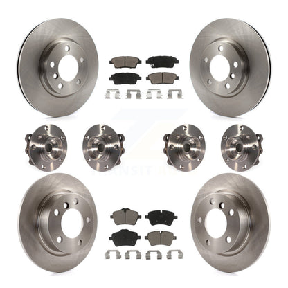 Hub Bearing Brake Rotor And Pad Front Rear Kit (10Pc) For Mini Cooper Countryman