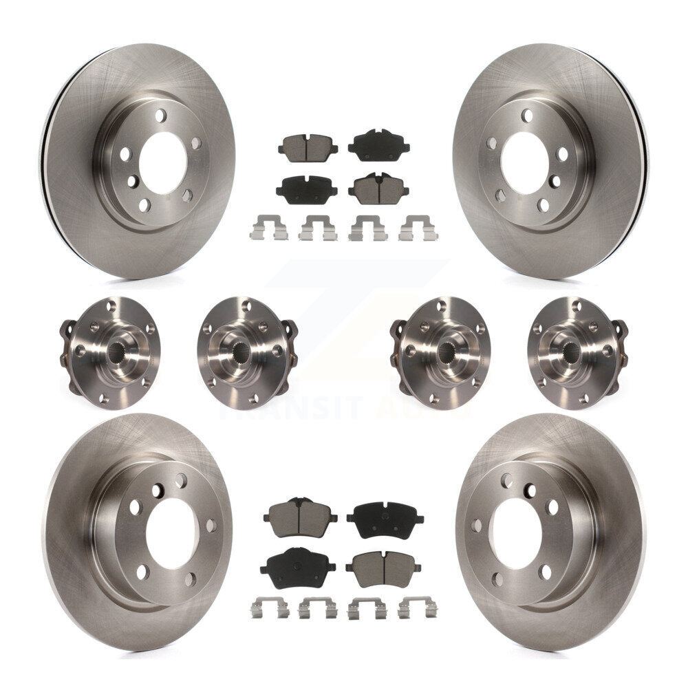 Hub Bearing Brake Rotor And Pad Front Rear Kit (10Pc) For Mini Cooper Countryman