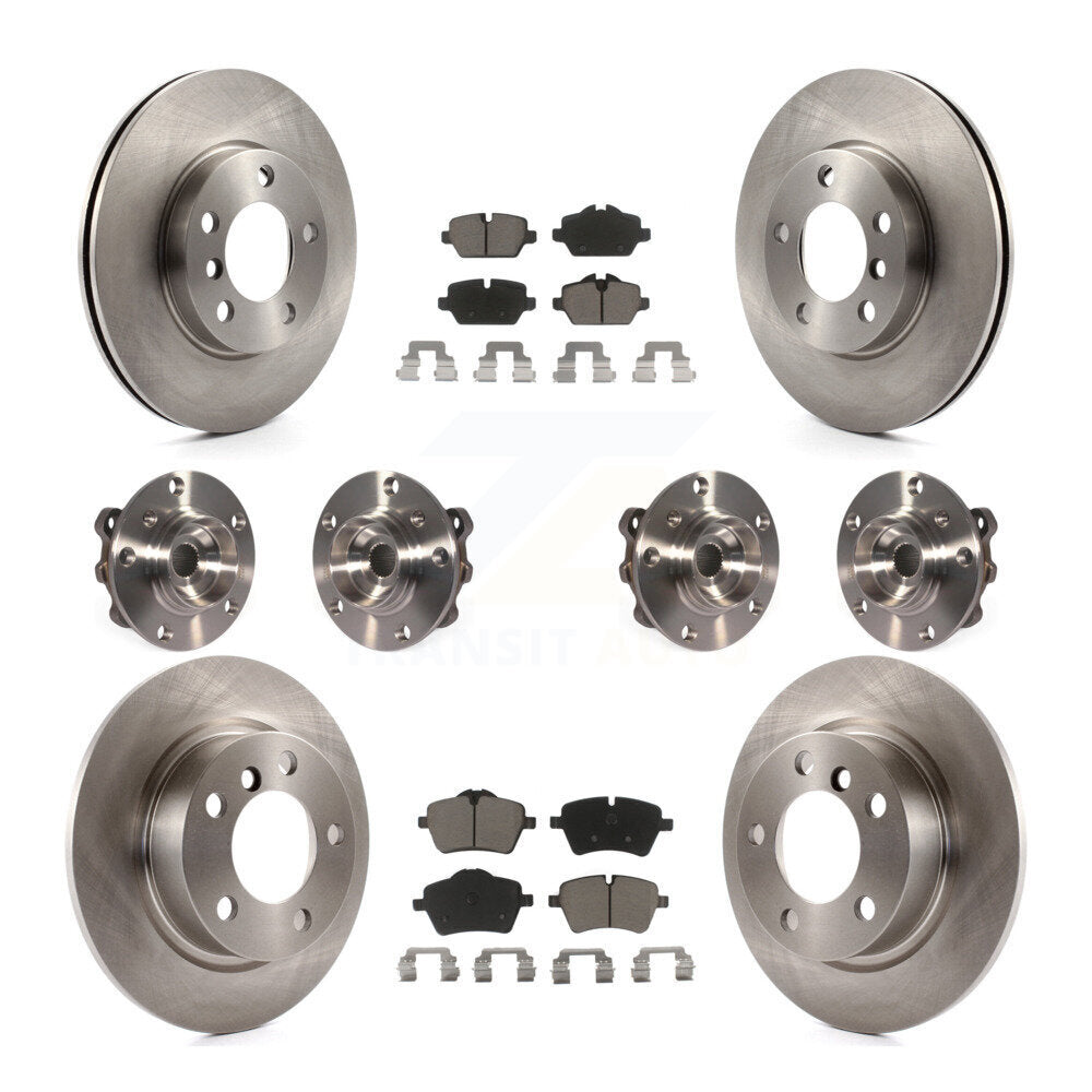 Hub Bearing Brake Rotor Pad Front Rear Kit (10Pc) For Mini Cooper Countryman AWD