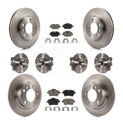 Hub Bearing Brake Rotor Pad Front Rear Kit (10Pc) For Mini Cooper Countryman AWD