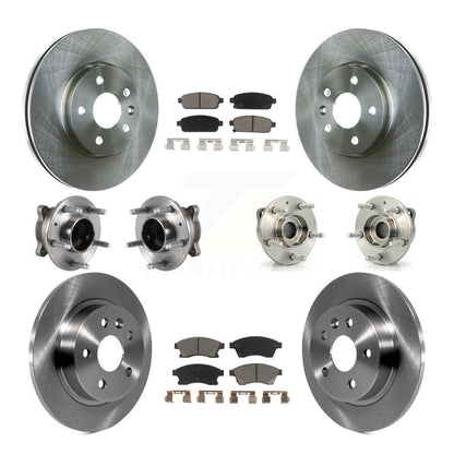 Hub Bearing Brake Rotor Pad Front Rear Kit (10Pc) For Chevrolet Cruze GAS engine