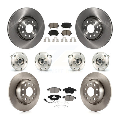 Hub Bearing Brake Rotor Pads Front Rear Kit (10Pc) For Volkswagen Tiguan Audi Q3