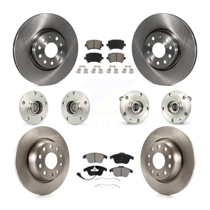 Hub Bearing Brake Rotor Pads Front Rear Kit (10Pc) For Volkswagen Tiguan Audi Q3