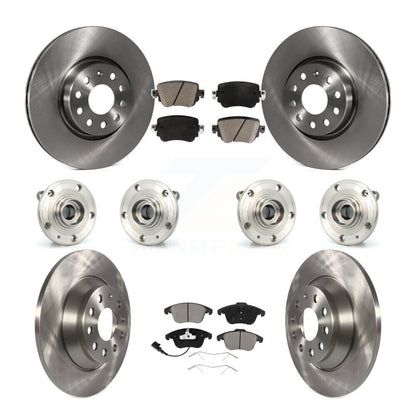 Hub Bearing Disc Brake Rotors And Pads Front Rear Kit (10Pc) For Audi Q3 Quattro