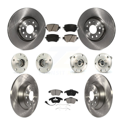 Hub Bearing Disc Brake Rotor And Pad Front Rear Kit (10Pc) For 2016-2018 Audi Q3